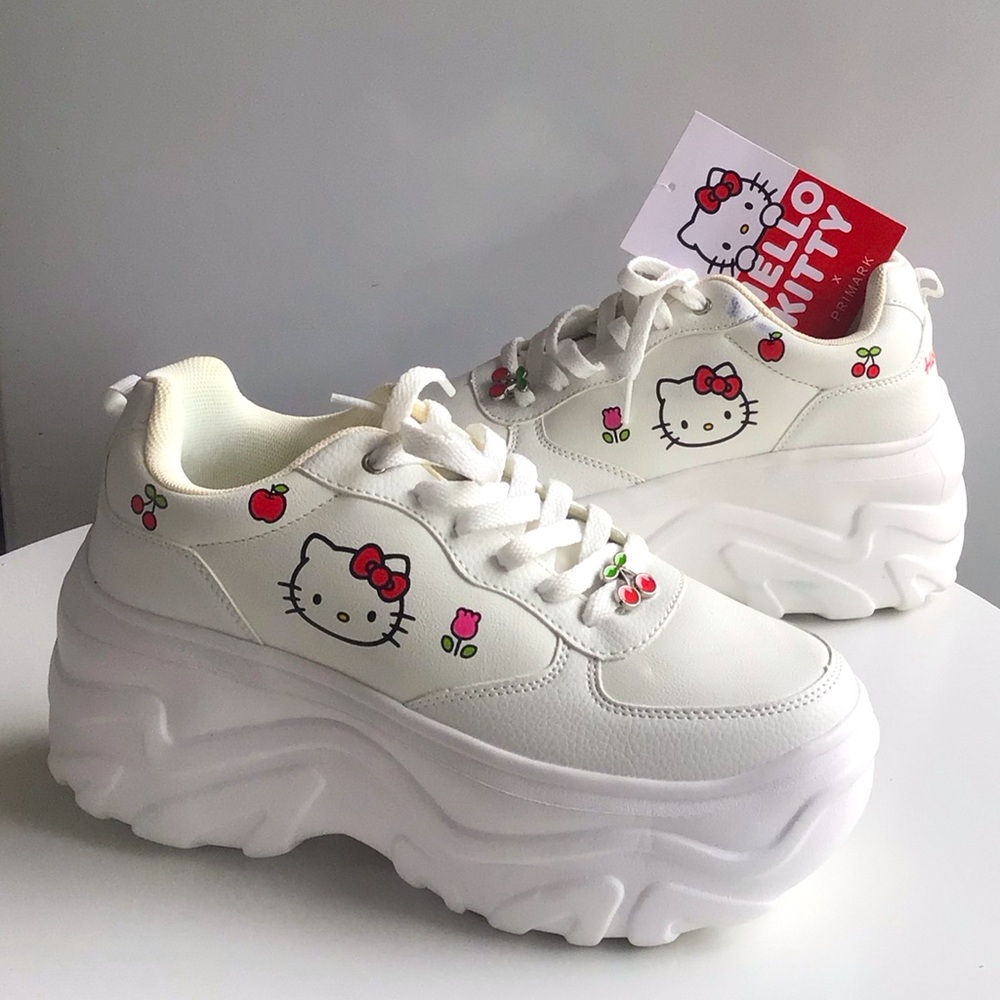Hello Kitty white cherry charm Platform chunky Sneakers Sanrio